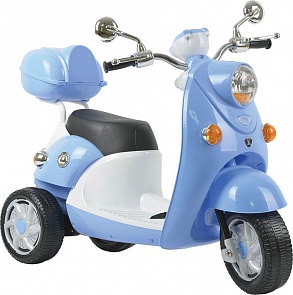 Мопед трехколесный голубой аккумулятор 6V4.5AH, мотор 20W*2 (Наша игрушка, QK-303 blue)